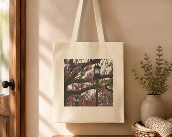 Jacaranda Floral Tote Bag, Nature Photography Tote, Purple Flower Bag, Botanical Tote, Garden Lover Gift, Nature Lover Gift
