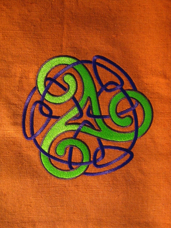 Items similar to embroidered Celtic design on 1/2 yard of