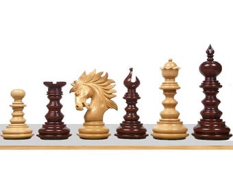 Savano Series Artisan Staunton Chess Pieces version 2.0 in Budrose / Boxwood - 4.6" King
