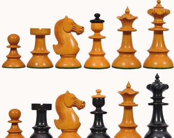 Super Austrian Coffee House Old Vienna Chess Pieces V2.0 Antique & Ebonized 3.75" King