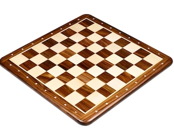 Handmade Sheesham and Maple Wood Chess Board with Notation – 16-18-21 Inch