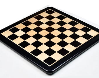 Wooden Chess Board in Ebony Wood & Maple 21" - 55 mm Square
