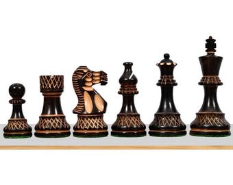 3.8” Burnt Blazed Series Staunton Chess Pieces