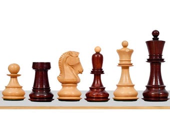 Dubrovnik Chessmen Version 3.0 in Budrose / Boxwood - 3.75" King