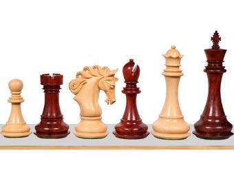 Pegasus Series Artisan Staunton Chess Pieces version 2.0 in Budrose / Boxwood - 4.6" King