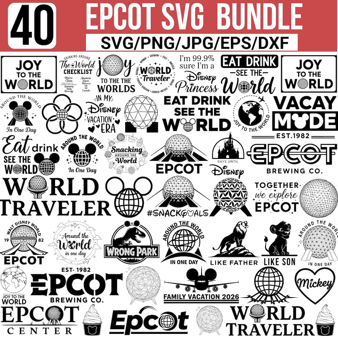 Epcot Svg Bundle, Vacation Designs, World Trip Svg, World Traveler SVG ...