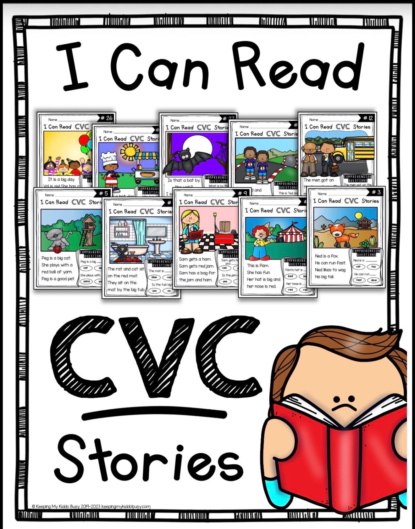 Comprehensive Cvc 30 CVC Printable Comprehensive Stories for Kindergarten - Etsy