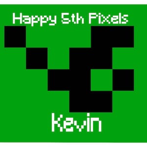 Pixel the Creeper theme Edible Cake topper, personalized your birthday cake, Frosting Sheet