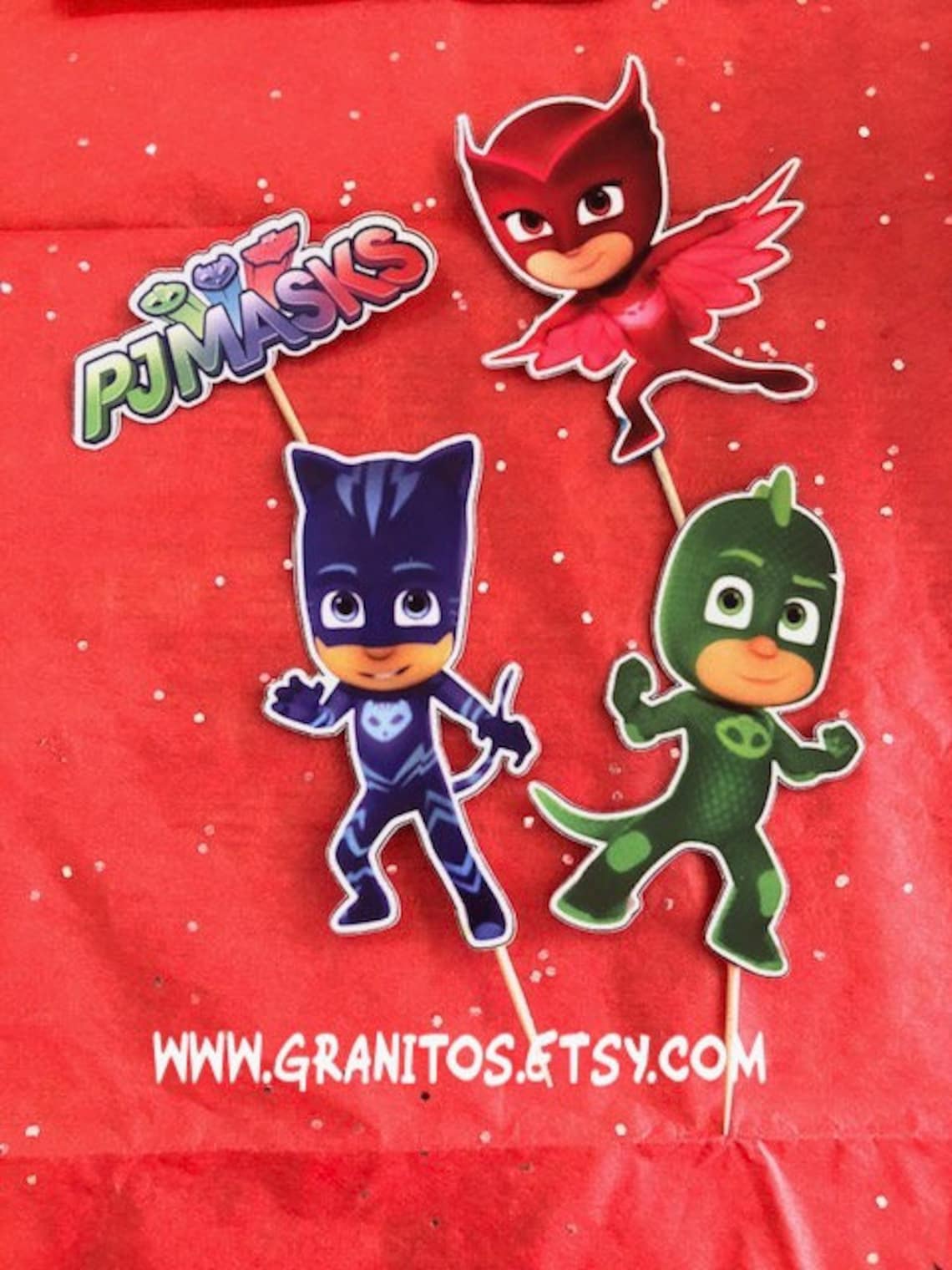 PJ Mask Inspired Cupcake Toppers. Kids Love It | Etsy