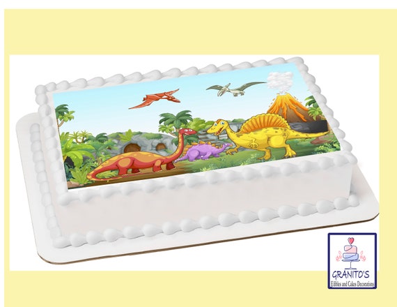 Dinosaurios topper de pastel comestible t-Rex. A los niños - Etsy España Dinosaurios topper de pastel comestible t-Rex. A los niños - Etsy España