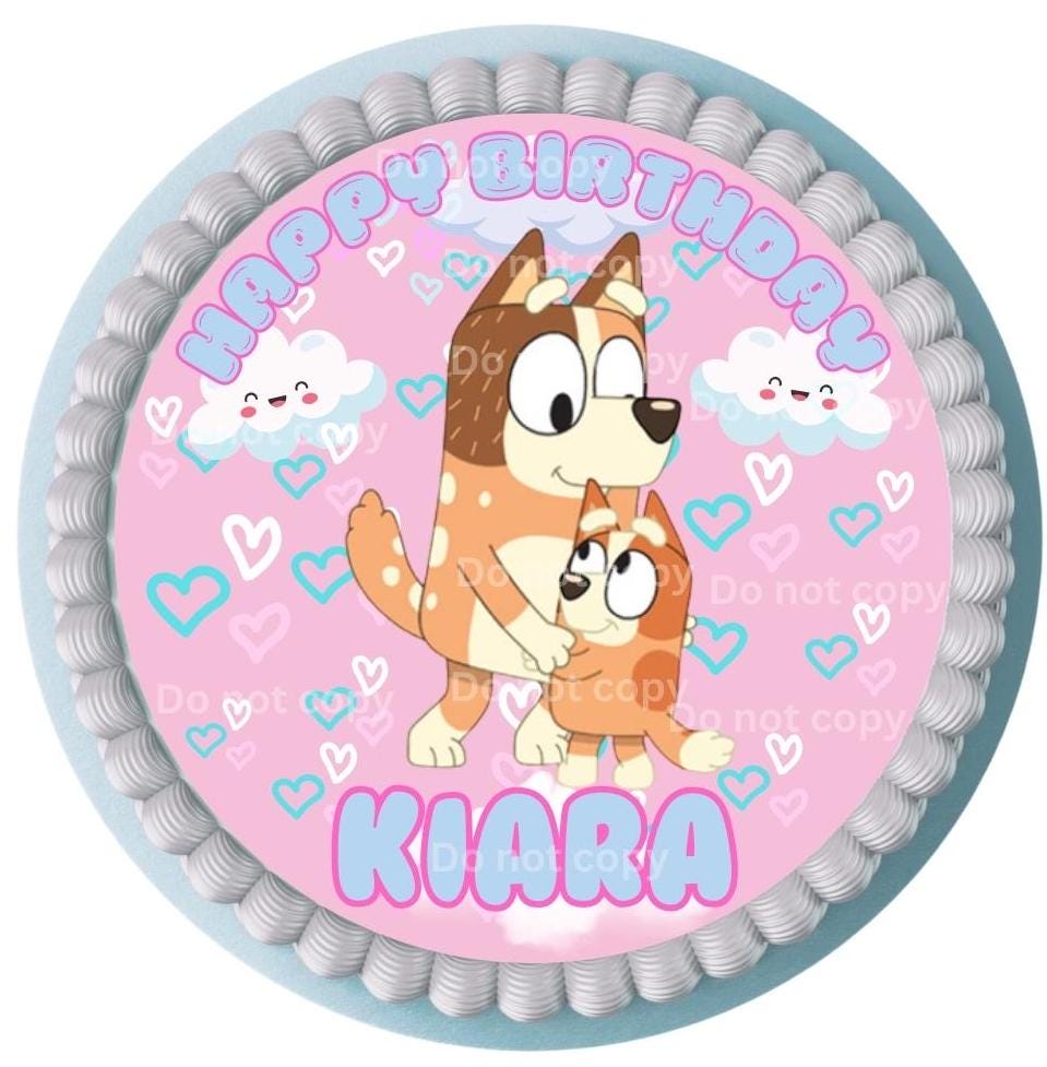 Bluey Happy Birthday Circle Toppers