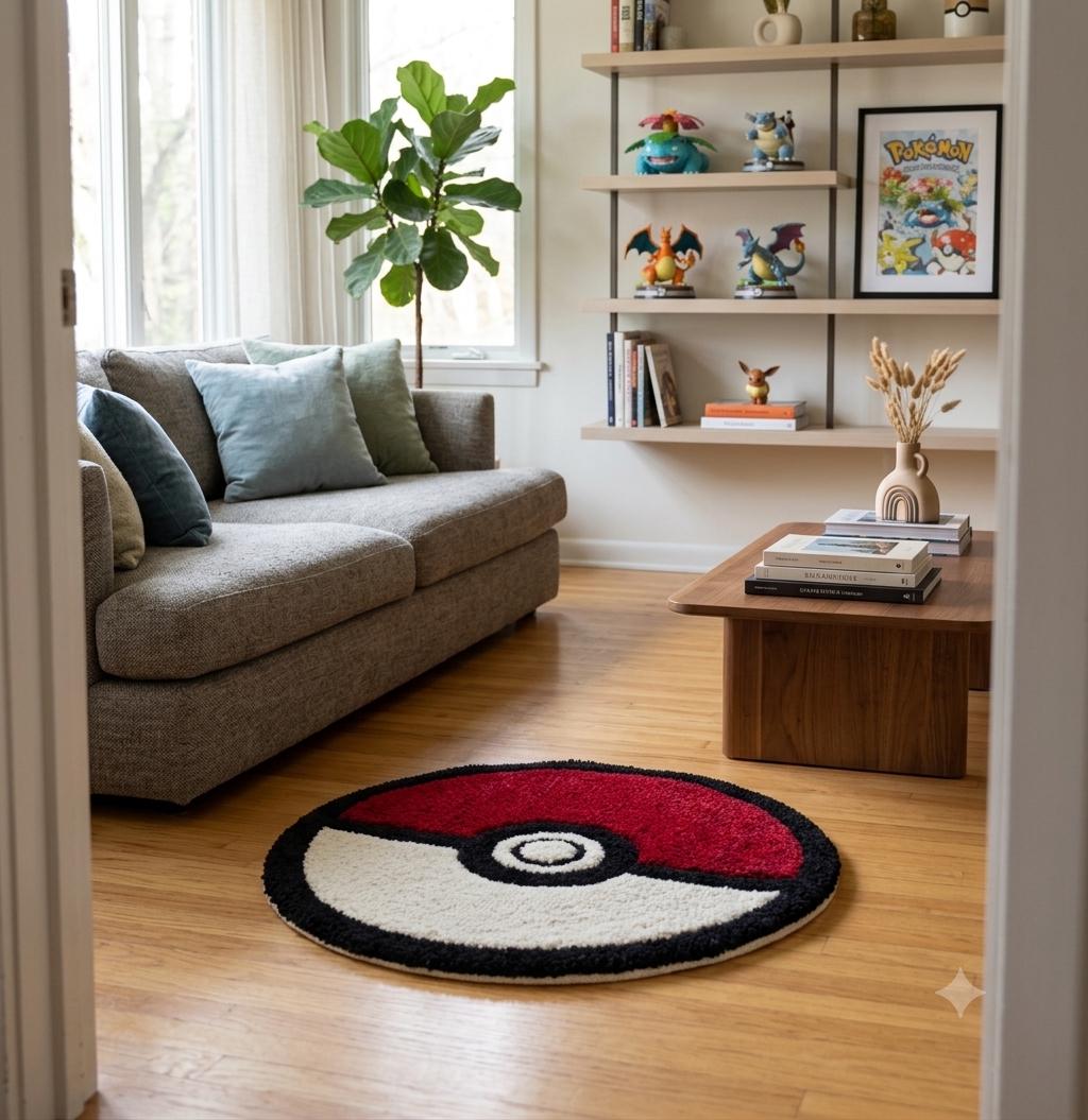 Poke ball rug - Etsy 日本