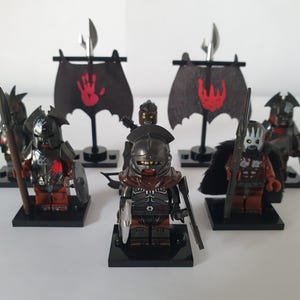 6 Uruk-hai Orcs Lord of the Rings Minifigures Custom Building Blocks MOC Lord of the Rings Orcs