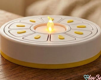 Portacandele a LED a forma di fetta di limone stampato in 3D, portacandele a forma di limone, decorazione da tavolo, regalo estivo per la cucina, PLA