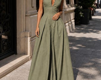 Sleeveless Maxi Zip Front Elegant Party Occasion Dress
