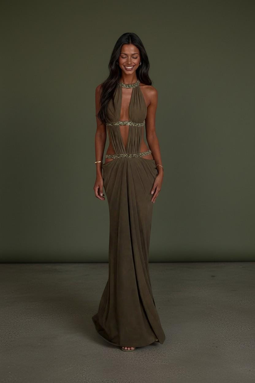 Long Formal Dress With Cutouts - Etsy