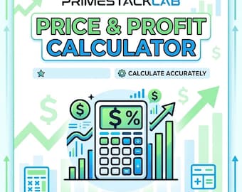 Price & Profit Calculator Excel Template | Small Business Pricing Tool | 5 Strategies | Markup Margin Spreadsheet | Instant Download