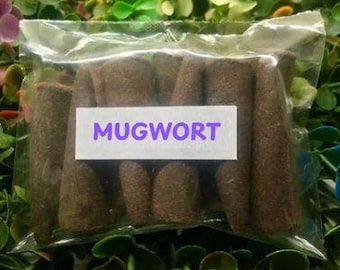 Mugwort Incense Cone - 100% Natural Incense Cone - Christmas Incense Cones - Traditional Indian Incense - ICMU