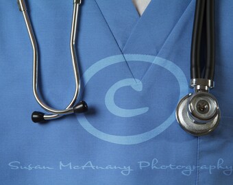 Medical Instant Download Image, Stethoscope on Scrubs, Medical Image, Medicine, Doctor, Nurse, Check Up, Science, Medicine Digital Download