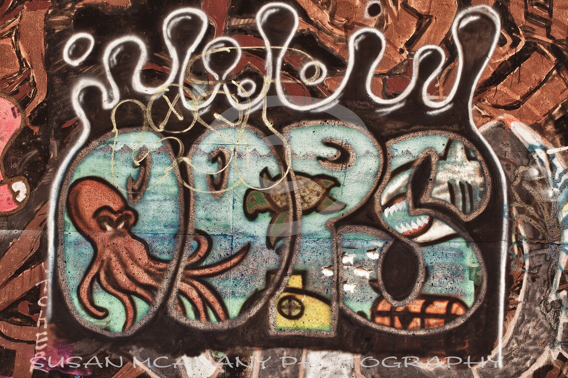 Printable Graffiti Art Photograph Water Graffiti Art Etsy
