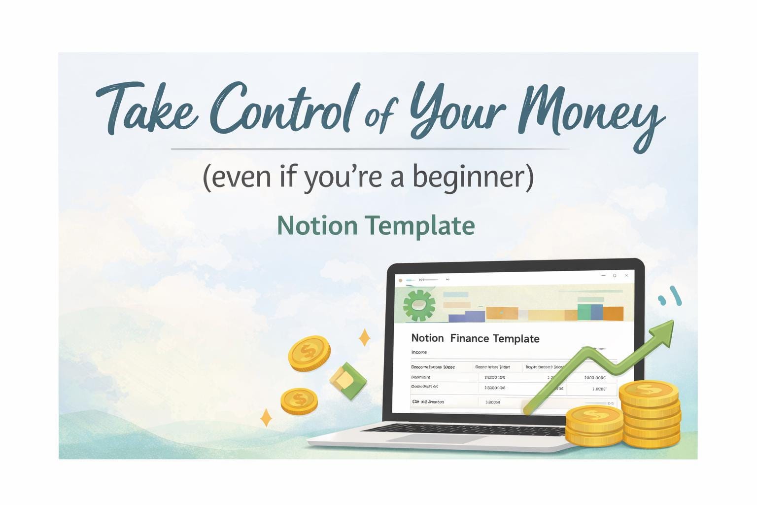 Simple Notion Budget Template | Beginner Expense Tracker, Finance ...