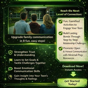 Parent-Teen Connection Activity | Improve Communication & Reduce Conflict | Fun, Therapist-Created Game | Family Therapy Resource