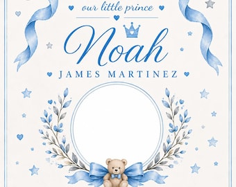 Mobile Baby Birth Announcement Template: (Digital Download)