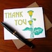 Reviewed by Anonymous reviewed Thank You Card Letterpress Green Yellow Spring Art Nouveau A2 with Envelope