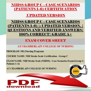 NIHSS Group C Case Scenarios (Patients 1-6) Updated Study Guide (PDF Download)