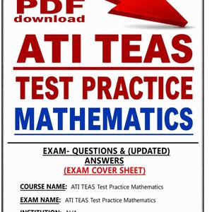ATI TEAS Test Practice Mathematics | Questions with Answers | Math Study Guide | Exam Prep