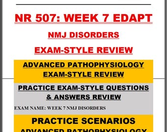 NR 507: Week 7 NMJ Disorders | EDAPT Advanced Pathophysiology