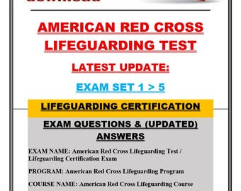 American Red Cross Lifeguarding Test Prep | Exam Sets 1-5 (PDF Download)