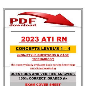 ATI RN Concepts Niveles 1–4 / Preguntas y respuestas verificadas / 100% Correcto / Calificación A+