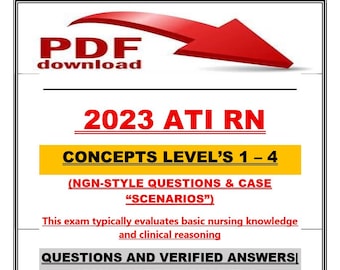 ATI RN Concepts Levels 1–4 | Questions and Verified Answers | 100% Correct | Grade A+