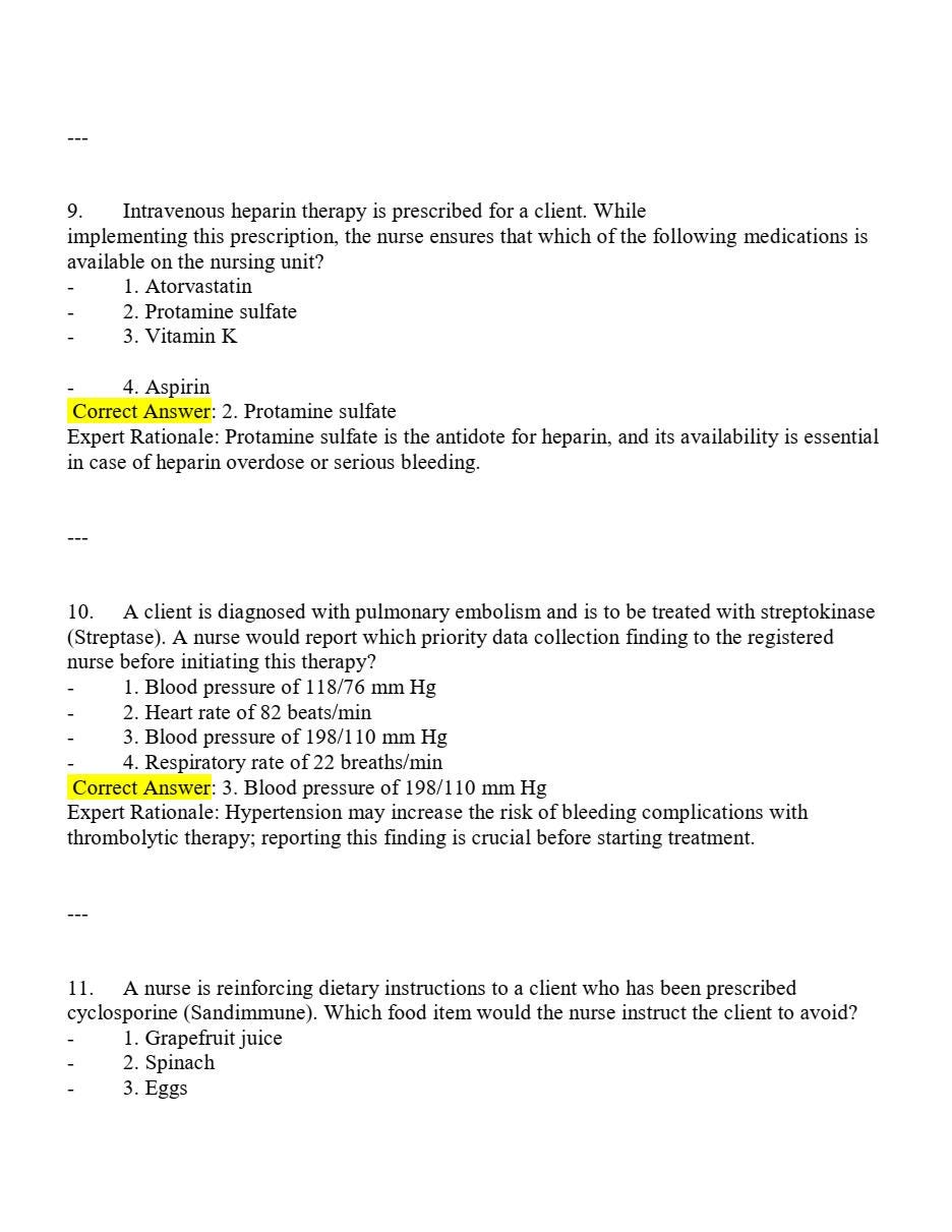ATI PN Pharmacology Proctored Exam Version 3 | Questions and Answers ...