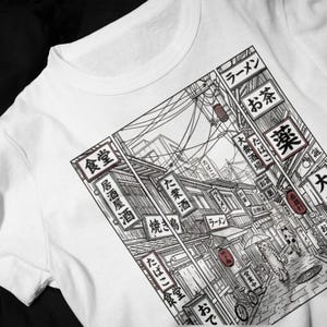 Japanese Streetwear T-Shirt, Tokyo Alley Graphic Tee, Anime Manga Aesthetic Shirt, Oversized Vintage T-Shirt, Comfort Colors 1717, Unisex