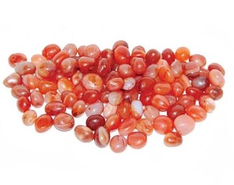 Carnelian Tumbled stones - 1 lb., Bulk carnelian, Crystal healing, Rock magick, Sacral chakra, Red orange carnelian, Motivation, Chalcedony