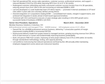 Executive Resume Template | COO, VP Operations Director | Two-Page ATS Optimized (Word Download)