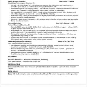 Szablon CV sprzedawcy 2026 | Account Executive B2B BizDev | Zoptymalizowany pod kątem systemu ATS | Pobierz natychmiast w formacie Word