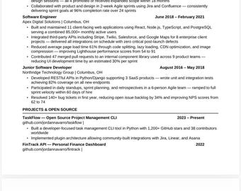 Software Engineer Resume Template 2026 | Developer Programmer ATS Optimized | Tech IT | Word Instant Download