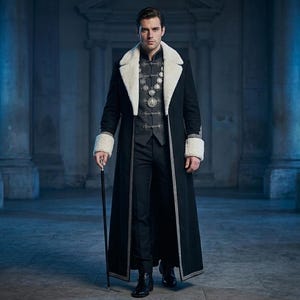 Victorian Mens Suit Renaissance Costume Gothic Vampire Wizard Superhero Coat Dark Academia Outfit Double Breasted Prom Wedding Tailcoat