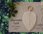 Macrame Leaf Wall Hanging Tutorial PDF, Beginner Boho Decor Pattern