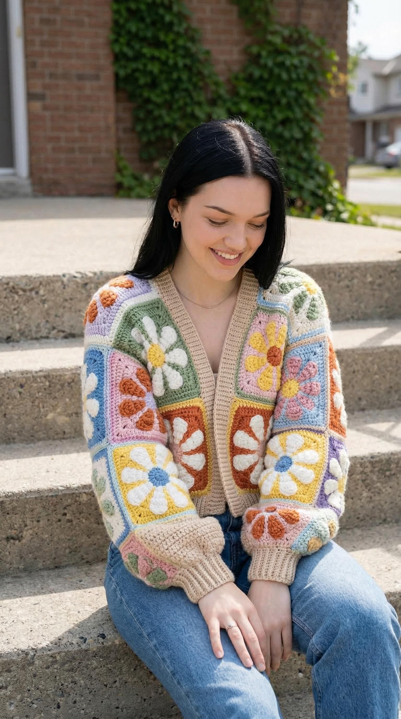 カーディガン US vintage flower cardigan Mika flower 6620 | NN.07® Official Webshop