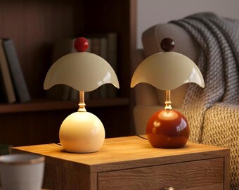 Lampe de table d'ambiance coquille d'oeuf, lumière chaude, décoration de nuit moderne pour chambre à coucher, cadeau de mariage