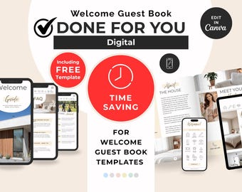 Done-For-You Airbnb Guest Book Editing Service + FREE Pastel Template - Add-On - Digital Only