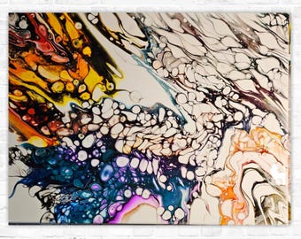 Acrylic Fluid Art 18"x24"x1/2" - On The Wings
