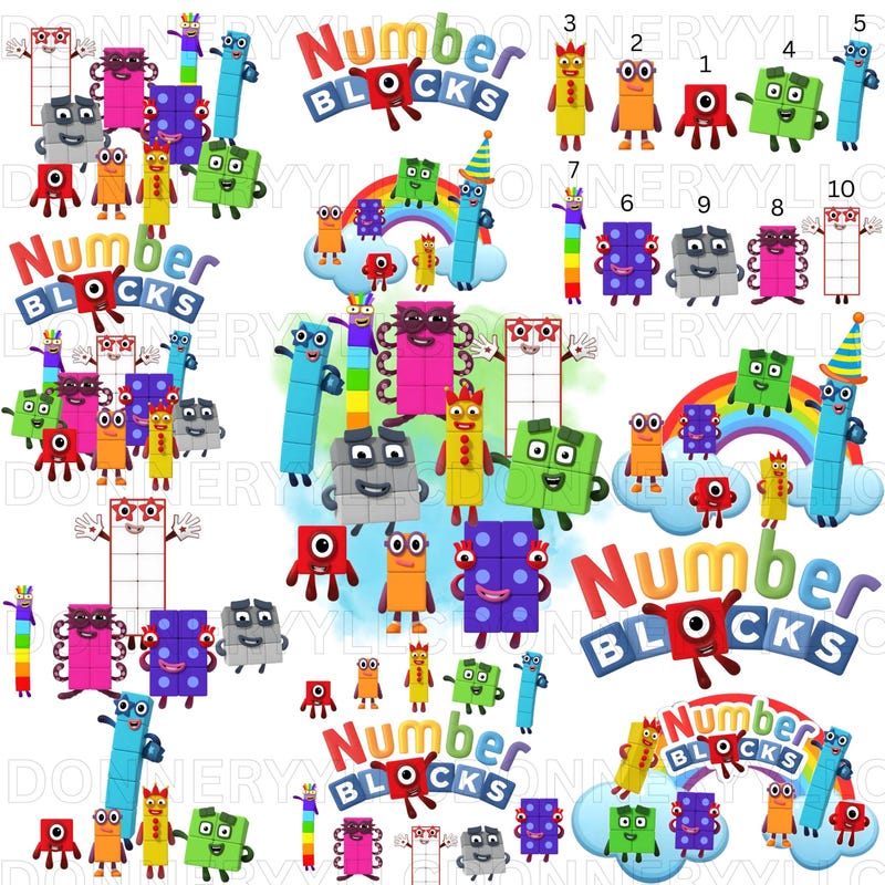 Number Block Wall Decor - Etsy