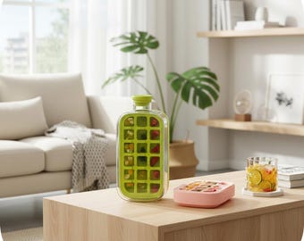 Silikonowa foremka na kostki lodu z pokrywką, kolorowy pojemnik do przechowywania, idealny do domowej kuchni