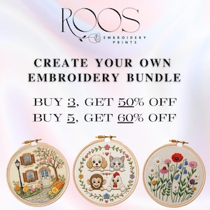 11 Printable Wildflower Hand Embroidery Patterns for Denim Pockets, Botanical Jeans Design PDF, Beginner Friendly Floral Stick & Stitch image 6