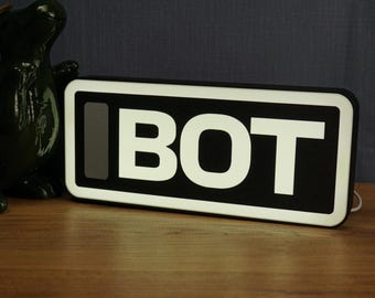 BOT Racing Schreibtischschild LED-Licht Fahrercode-Lampe für Sim-setup Premium Paddock Glow USB Powered Custom Motorsport Display Open Wheel Fan Geschenk
